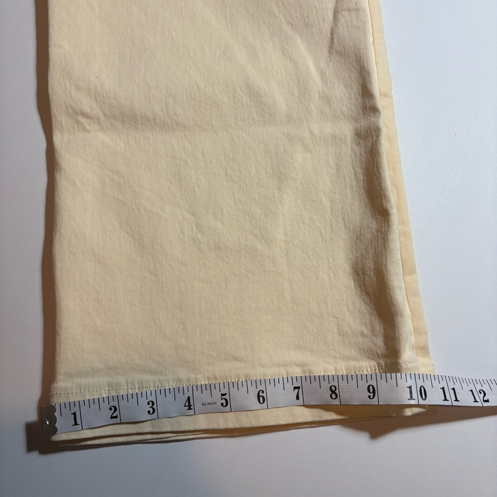 Unpublished, Gemma, High Rise, Cropped Wide-Leg Jeans in Cream colour Sz 25 - Picture 8 of 12